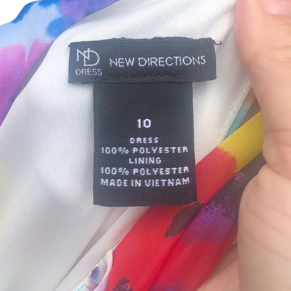 New Directions Bright Watercolor Dress size 10 - Picture 2 of 10